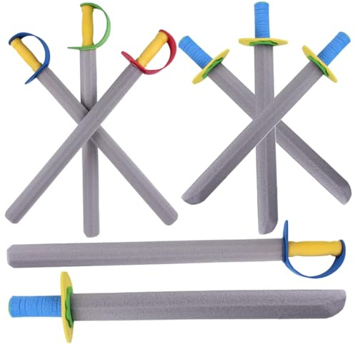 SunaOmni Lot de 8 épées et Couteaux en Mousse EVA de 53, 9 x 4, 6 cm, Armes Souples, pour Jeux rôle, pour fêtes d'anniversaire et Spectacles à la Maternelle.