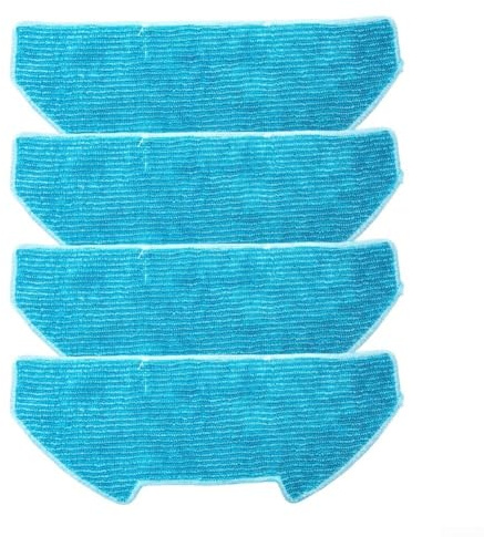 4 Stück Mikrofaser-Wischtuch-Pads, Ersatz-Mopptücher für Redkey R10 Roboter-Staubsauger-Teile Zubehör (4)