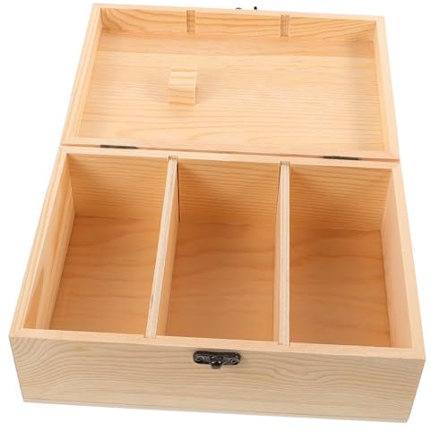 Veemoon Scatola Portaoggetti in Legno per Spilli da Cucito Coperchio Porta Aghi Compatta Scomparti Organizer Portatile per Kit Cucito e Ricamo per Appassionati e Quilting