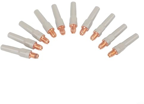 ZAMETTER MIG Weldings Lot de 10 embouts de contact avec revêtement anti-adhésif 40 x 1,0 mm pour soudage industriel MIG Pointe en cuivre Accessoires pour soudeur 15AK Protection contre les scories