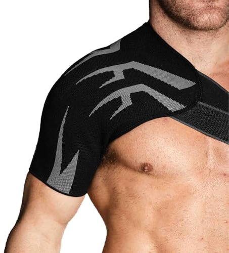 Homaskylynn Anaconda Shoulder Brace for Men, Rotator Cuff Shoulder Brace, Compression Support Pain Relief, Arm Sling for Injury and Torn Rotator Cuff, Adjustable Fits Left and Right Arm(L)