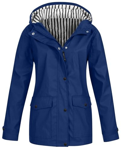 Ladies Waterproof Hoodie Trench Coats For Women Long Raincoat Women Plus Size Ladies Waterproof Rain Jackets With Hood Women'S Outdoor Jackets Womens Lightweight Jacket Hiking Jacket Rain Coats