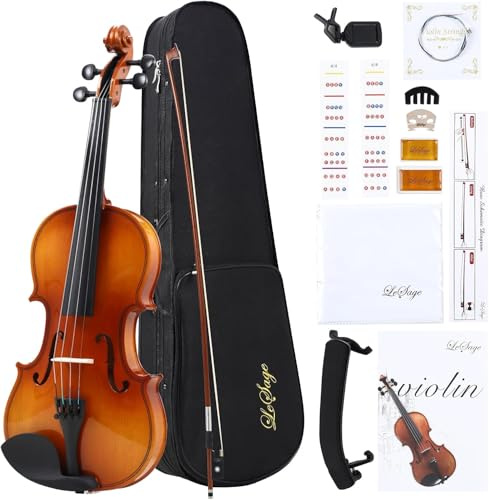 LeSage Professional Violin for 1/2, Classical String Musical Instrument, Performance Grade (1/2)
