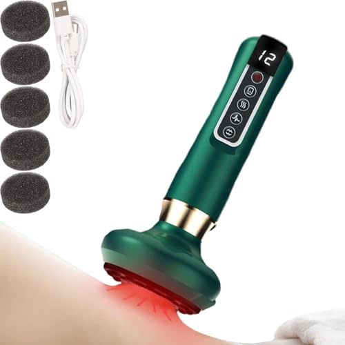 Ventosa eléctrica portátil de 7.5 pulgadas | Masaje ABS - Juego de succión de tejido profundo para el hogar moderno ahuecamiento eléctrico combina antiguo con tecnología, incluye 4 ventosas, carga USB
