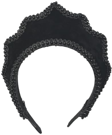 BPURB Anne Boleyn Hut für Damen Tudor Elizabethan Kopfbedeckung Renaissance Königin Krönchen Stirnband