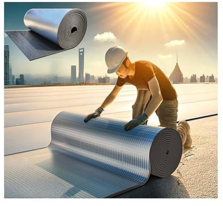 High-Density Self-Adhesive Insulation Mat,Sound Proof & Thermal Heat Shield for Automotive, Hood, Door, Roof, Wall, Pipe, Noise Reduction(1*3m/3.2*9.8ft,30MM(THK))