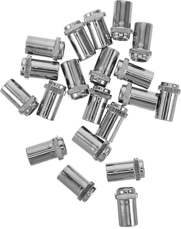 MAGICLULU 20 Stück Schlagzeug Snare Schraubenmuttern aus Metall 0,6 X 1,5cm Langlebige Trommel Ersatzteile für Beckenständer und Tom Drehbolzen Zubehör für Percussion Instrumente