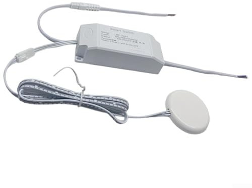 Akfldms Interruptor Táctil Penetrable de Madera de 110-220 V. Interruptor Táctil Regulable de 110 V y 220 V para Debajo del Gabinete. Paralelo A