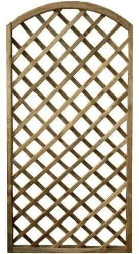 PEBSHOP Pannello GRIGLIATO AD Arco in Legno IMPREGNATO L. 90 x H. 180 cm.