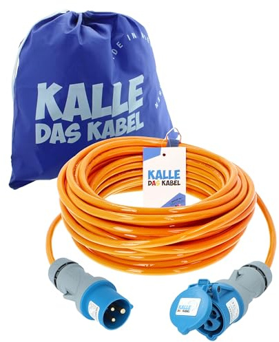 CEE Verlängerung Kalle Blue Signal 2,5mm² Industrie BAU Boot Womo Camping Vollpur-Premium-Leitung mit 15 Jahren Garantie 30 Meter