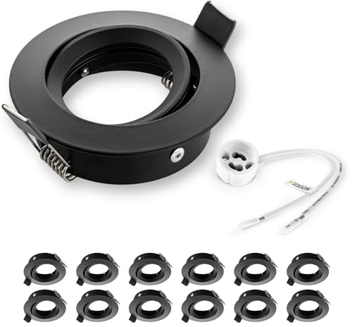 SEBSON Faretto da Incasso incl. Portalampada GU10 - Foro di Montaggio ø75mm
