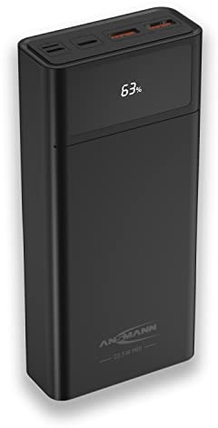 ANSMANN Powerbank 24 000 mAh 22,5W PB322PD (1 PCE) – Batterie Externe avec 2 Ports USB-A et Un Port USB-C – Batterie de Secours pour recharger Smartphone, Tablette, Casque Audio, etc.