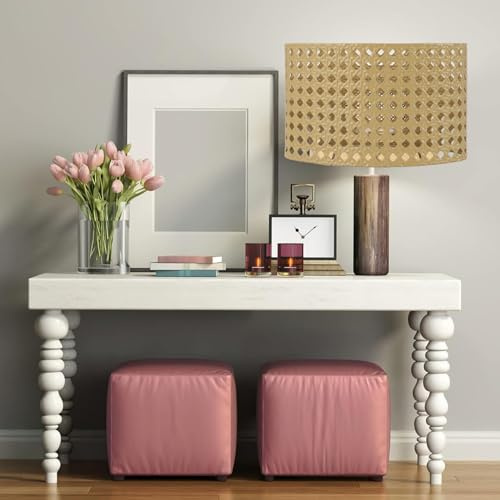 HERCHR Paralume, Paralume Ovale Paralumi Cavi in ​​Ferro per Lampada da Tavolo Paralumi con Incisioni in Metallo per Lampade da Terra Paralumi Piccoli Paralumi di Ricambio per Lampada da Tavolo (黄色)