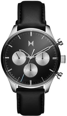 MVMT Men’s Airhawk - Pilot Watch for Men - Military Analog Men’s Wristwatch - Stainless Steel Aviator Watch - Minimalist Water-Resistant 5 ATM/50 Meters Timepiece - Interchangeable Watch Bands - 42mm