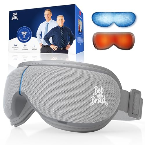 BOB AND BRAD Eye Massager with Heat and Cooling, EyeOasis 2 Eye Mask for Migraines FSA Eligible/HSA Eligible, Heated Face Massager for Eyes Strain Relief Improve Sleep, Birthday Gifts for Women Men