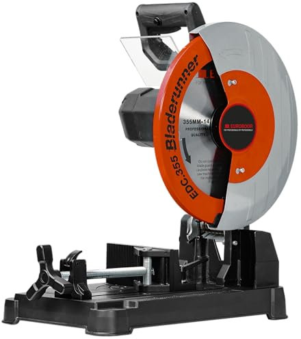 Scie à Métaux Euroboor EDC.355-66T EU2, Coupe à Sec, Moteur Puissant 2480W, Angle Réglable 0°-45°, Lame 66 Dents pour Acier Doux, Protection Transparente, Démarrage Sécurisé