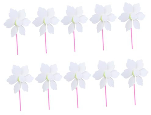 JOINPAYA 10pièces Windmills Papier à Peindre Jouets Éducatifs DIY pour Garçon Fille Style Stimulez La Créativité Reconnaissance des Couleurs