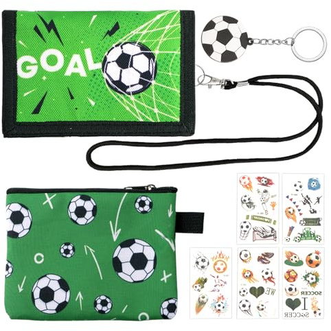 RtottiM Portafoglio con Motivo Calcio per Bambino