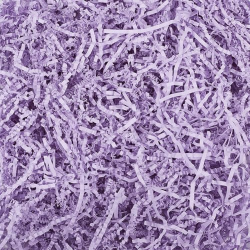 SOFPLATE 4 Set 7 oz Lila Füllpapier Geknittertes Verpackungsfüllpapier Lila | Geschreddert Geschnitten Knitterig Konfetti Box Korb Versandfüllung Für DIY Hochzeit Weihnachten Geburtstag Muttertag Verpac