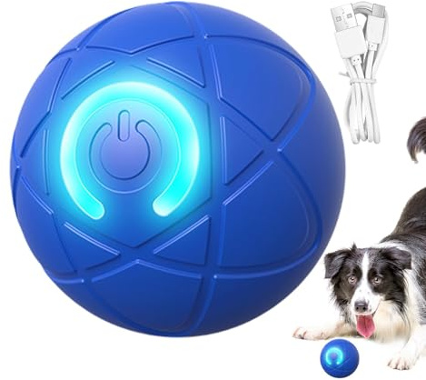 Biniveil Bola Rodante Automática | Juguetes Interactivos para Perros | Juguete De Pelota Temblorosa | Pelota Interativa para Mascotas | Pelota Perro Interactivo para Gatos, Perros Y Mascotas