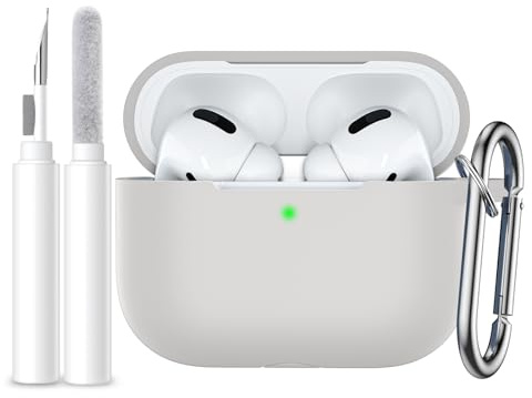 Easuny Kompatibel mit AirPods Pro 2, stoßfeste Silikon-Schutzhülle kompatibel mit Apple AirPods Pro 2. Generation Case, sichtbare LED, mit Karabiner & Reinigungsset - Galaxie