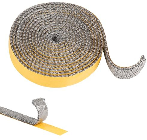 MIGUBIGU 1 Pezzo Guarnizione Stufa a Legna 3 mm x 20 mm x 2.5 m, Alta Temperatura, Camino Guarnizione Fibra, Forno per Stufa, Caminetti, Porta del Forno