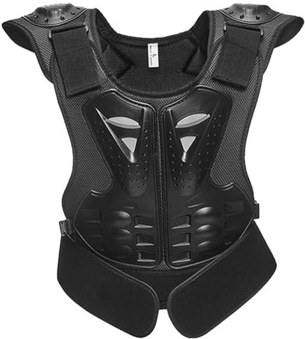 Equipo de motociclismo para niños de 12 a 15 años, equipo anticaída 3D para jóvenes, chaleco reflectante, chaqueta de motociclismo ajustable para ciclismo, esquí, skateboarding, talla L, protector de