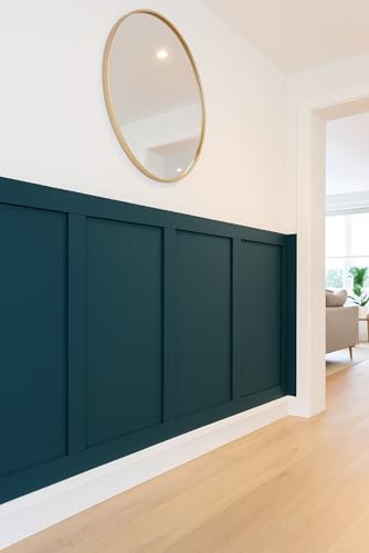 Modern Wall Panelling Kit – Decorative MDF Slat Panels for TV & Media Walls, Easy-to-Install DIY Wall Paneling – Stylish Wood Wall Decor for Living Room, Hallway, Bedroom