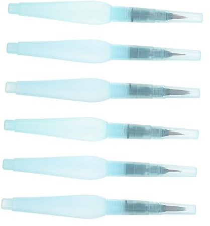 Kids 6pcs Blue Pp Watercolor Paint Pens for Doodle DIY Arts
