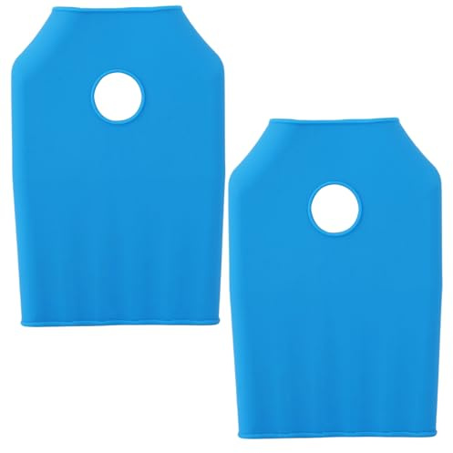 2pcs Universal Paint Brush Covers, Durable Silicone Paint Brush Protectors for Artists & DIY Fits Handles Width Less Than 1.57in (Blue)