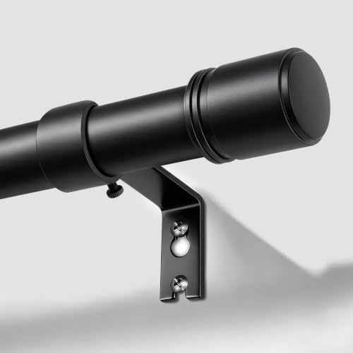BOLITE Tringle Rideau Extensible 80-148 cm, 25 mm Tringle a Rideau Noire