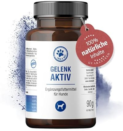 Lolo & Max Gelenktabletten für Hunde, reicht bis zu 120 Tage, stärkt Gelenke, Knochen und Bänder, lindert Schmerzen Hohe Dosis an Grünlippmuschel & MSM