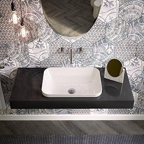 Lavandino Lavabo Rettangolare da Incasso Bordo Fino Giò Evolution in ceramica