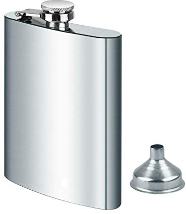 DealKits Flasque et entonnoir en acier inoxydable, 8oz.227 ml Convient pour le transport d'alcool, en acier inoxydable 304