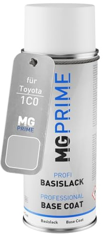 MG PRIME Autolack Spraydose für Toyota 1C0 Radiant Silver Metallic | Polarsilber Metallic, Basislack, Sprühdose 400ml