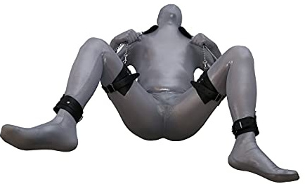 BDSM Fessel Bondage Travel Sex Sling Liebesschaukel Leder schwarz mit Ketten/Reise-Sex-Sling