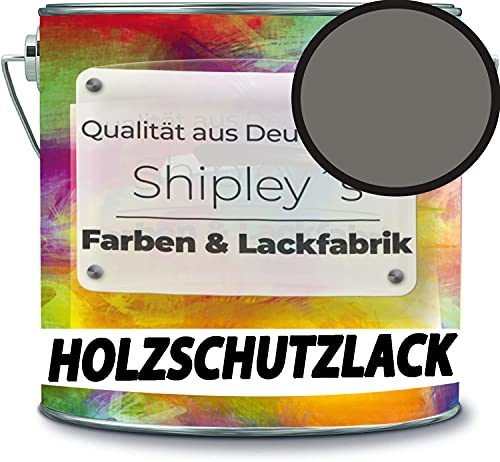 Holzschutzlack Holzlack Holzlasur wetterbeständiger Langzeitschutz Wetterschutzfarbe Holzschutzfarbe RAL 7039 Quarzgrau // Shipley's Farben & Lackfabrik