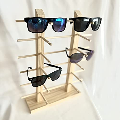 ABARNOM Espositore in legno porta occhiali, organizer occhiali da sole e ottici [espositore occhiali], Sunglasses Holder, espositore legno tenda porta occhiali, organizer per occhiali per negozio