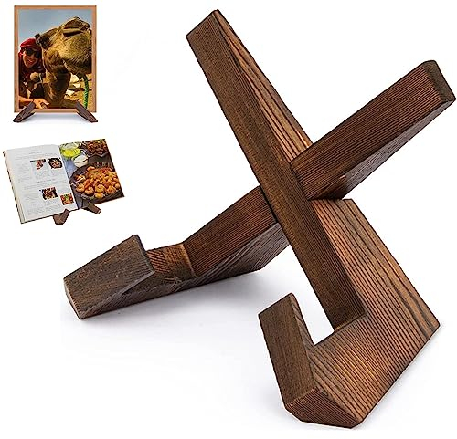 ZHAOMIMI 2 Stück Tellerständer zur Aufsteller, 16 cm Tellerhalter, Hölzern Teller Ständer, Bilderrahmen Halterung, Deko Tischaufsteller zur Ausstellung