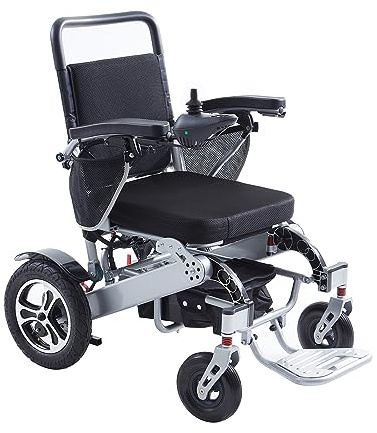 Gorssen Elektrorollstuhl Faltbarer leichter Deluxe Power Mobility Aid Rollstuhl 300W-Motor mit Li-Ion Battery 24V 13Ah, Elektrischer Rollstuhl Faltbar für ältere und behinderte Menschen