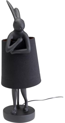 Kare Design Tischlampe Animal Rabbit Matt, schwarz, 50cm Höhe