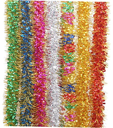 PRETYZOOM 8St Weihnachtslammgirlande Silber Weihnachtsdekoration Christbaumschmuck Girlande Weihnachtsgirlande metallische Girlande Weihnachten Kranz dekorative Gegenstände