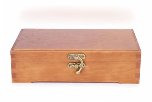 Wooden Sketching Pencil Box, Vintage Art Supply Wooden Storage Box, Stationery Storage Case with Lid and Lock for Pastels Pencils Pens Markers Brushes Storage