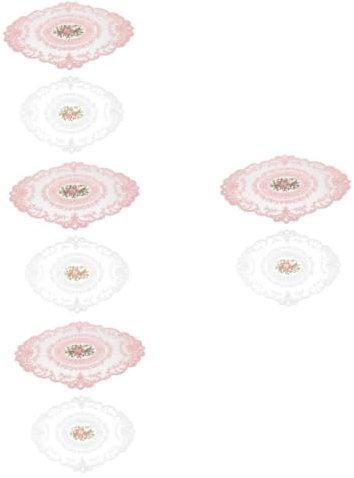Alipis 8 Pz tovaglietta in pizzo decorazioni per matrimoni tovaglia per tavolo ovale tovagliette sottopiatti eleganti sottobicchieri cuscino a tazza per tavolo tovaglia rotonda vaso