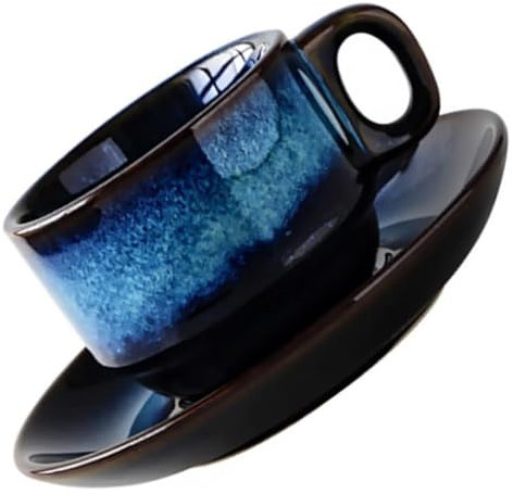 Keramiktasse, Home Teetassen Teetasse Kaffeetasse und Untertasse Set Keramik Milchbecher Keramiktasse Untertasse Türkische Teetasse Untertasse Mokkatassen Untertasse Keramik Kaffeetasse Restaurant Exp