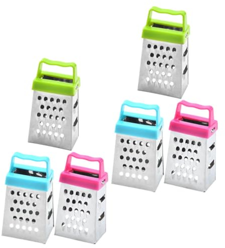 MAGICLULU Mini Râpe À Fromage : 6 Petites Râpes En Acier Inoxydable Trancheuse De Cuisine Mini Zesteur De Gingembre Râpe À Légumes Broyeur De Nourriture Pour Zesteur De Citron.