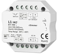 FWFDTQBSP Dimmer 0/1-10V 110V 220V 230V Ingresso 1CH Controllo dimmerazione LED 2.4G Monocromatico
