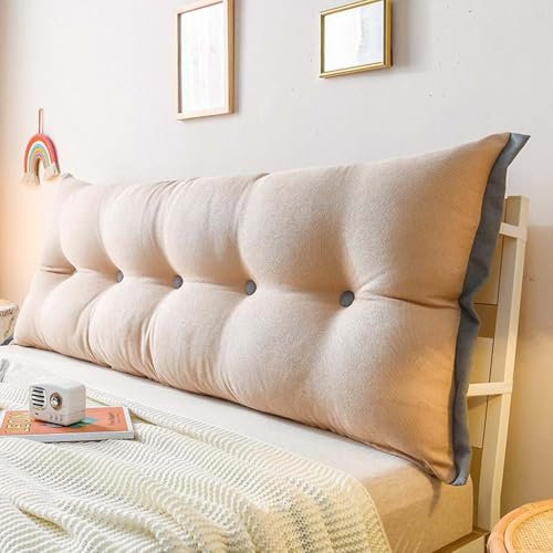 MAYFABD Rückenkissen Lesekissen für Bett und Sofa Lang Keilkissen mit Waschbarem Bezug Groß Rückenpolster für die Wand Sitzkissen Wandkissen Ideal zum Anlehnen im Bett,A,180x60x20cm