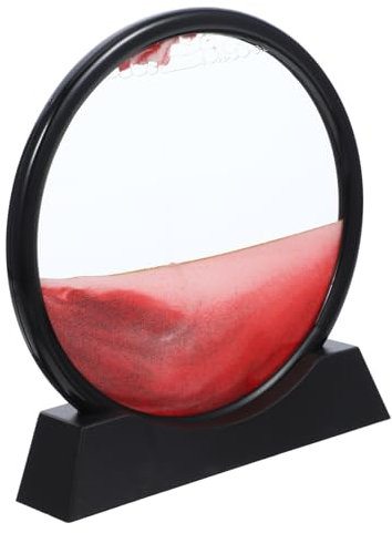 BESTonZON 3d-sanduhr Aus Glas Rund Sandkunst-bild Bewegliche Sandkunst Sandmalerei für Die Dekoration Zu Hause oder Im Büro