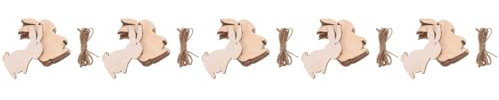 TOPBATHY 5 Sätze Hasen-hängeornament Aus Holz Osterhasen Basteln Easter Bunny Osterbastelei Osterdekoration Selber Machen Bemalung Von Holzspänen Osterdekorationen Für Zu Hause 30 Stück * 5